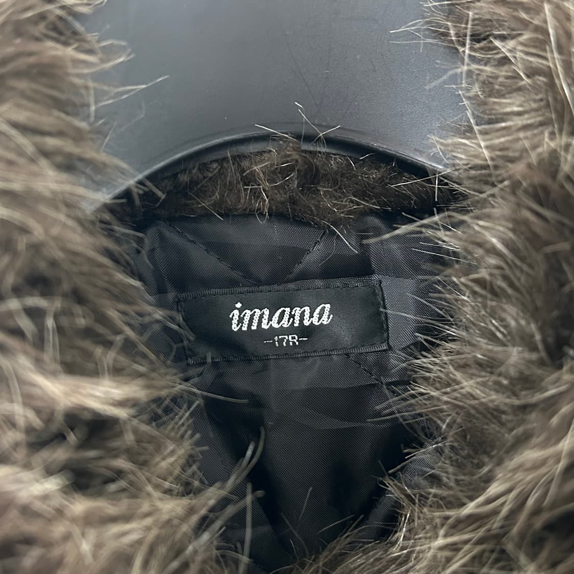 Imana 체크 퍼 자켓 상품이미지7