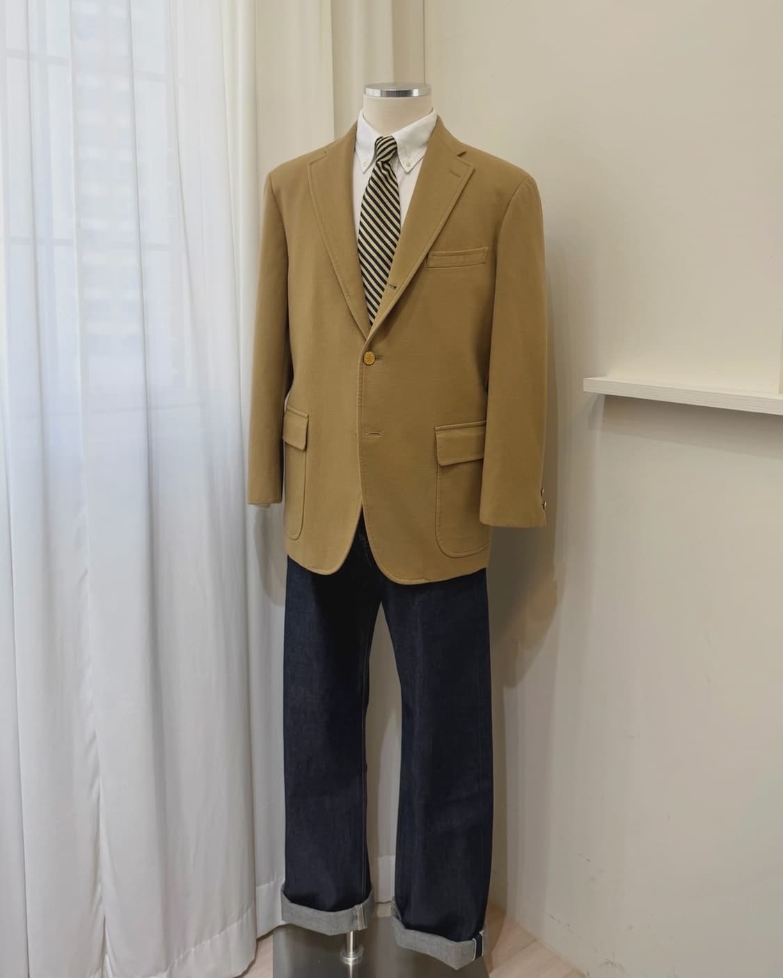 제이프레스 금장 카멜 스포츠코트 상품이미지2