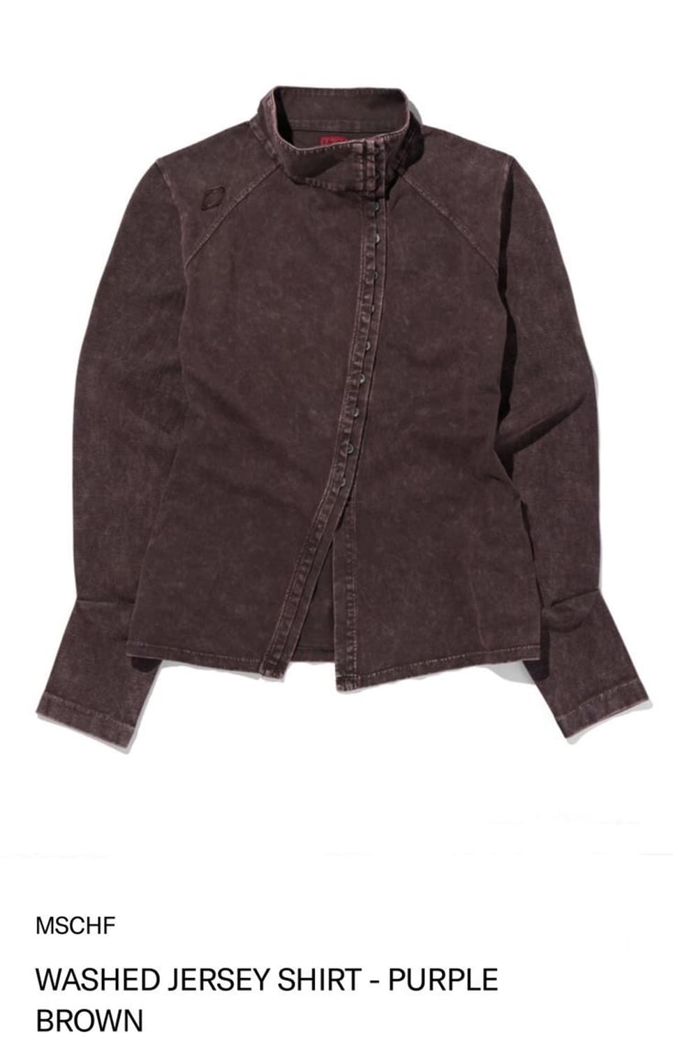 미스치프 워시드 져지 셔츠 퍼플 브라운 상품이미지1