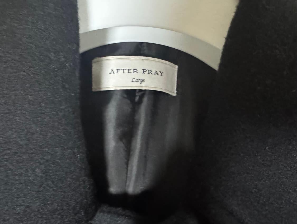 애프터프레이 캐시미어 발마칸 코트 블랙 L 상품이미지5