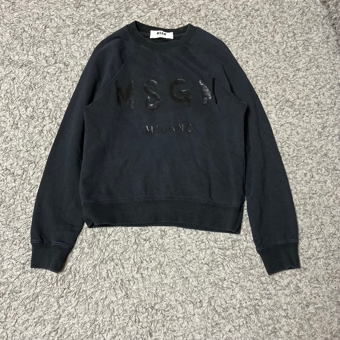 MSGM 블랙 레터링 맨투맨 상품이미지1