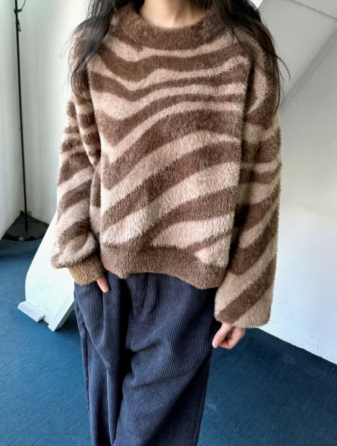 Brushed fabric cropped knit P/O 상품이미지7