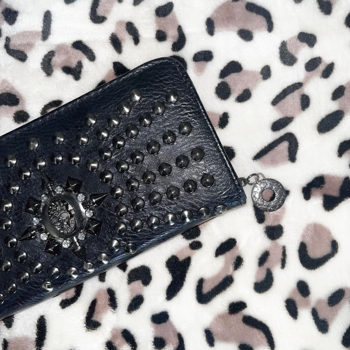 ★☆punk stud skull long wallet☠️ 상품이미지4
