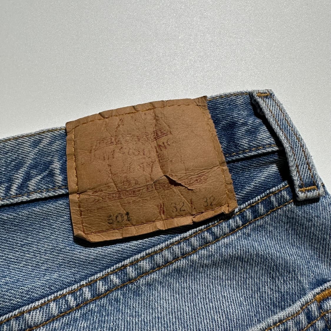 리바이스 USA 501 워시드 데님 팬츠 상품이미지7