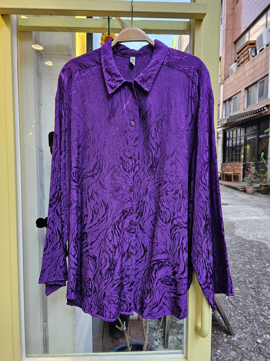 Japan 퍼플 마블링 블라우스 상품이미지2