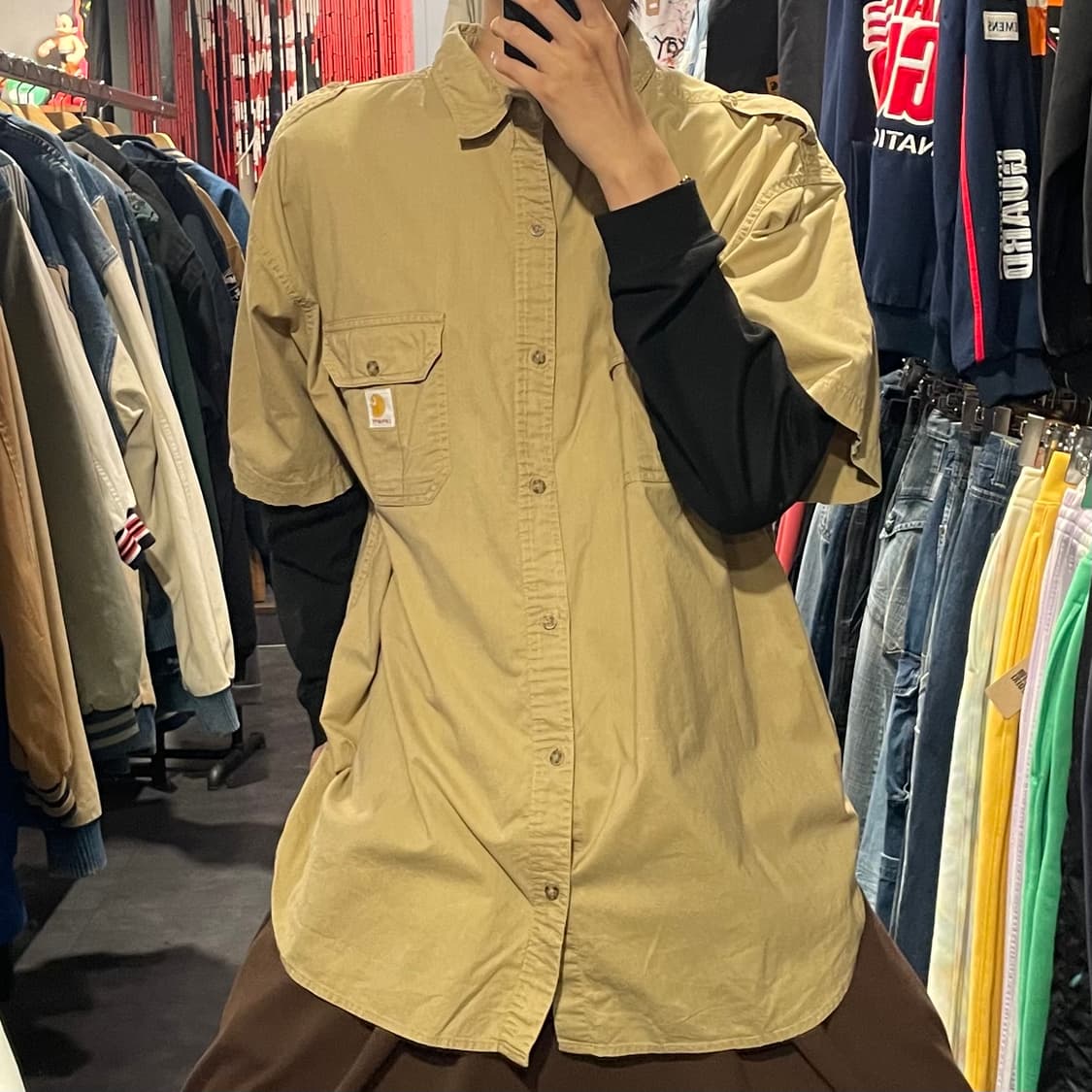 [IM] carhartt 칼하트 베이지 반팔셔츠 상품이미지2