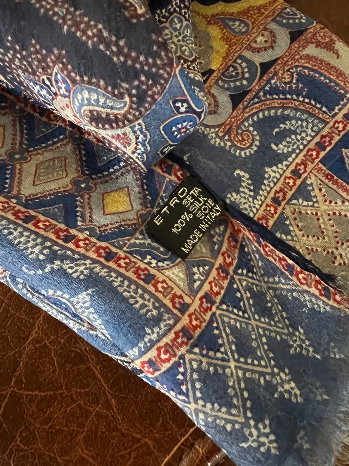 빈티지 에트로 페이즐리 실크 스카프 상품이미지5