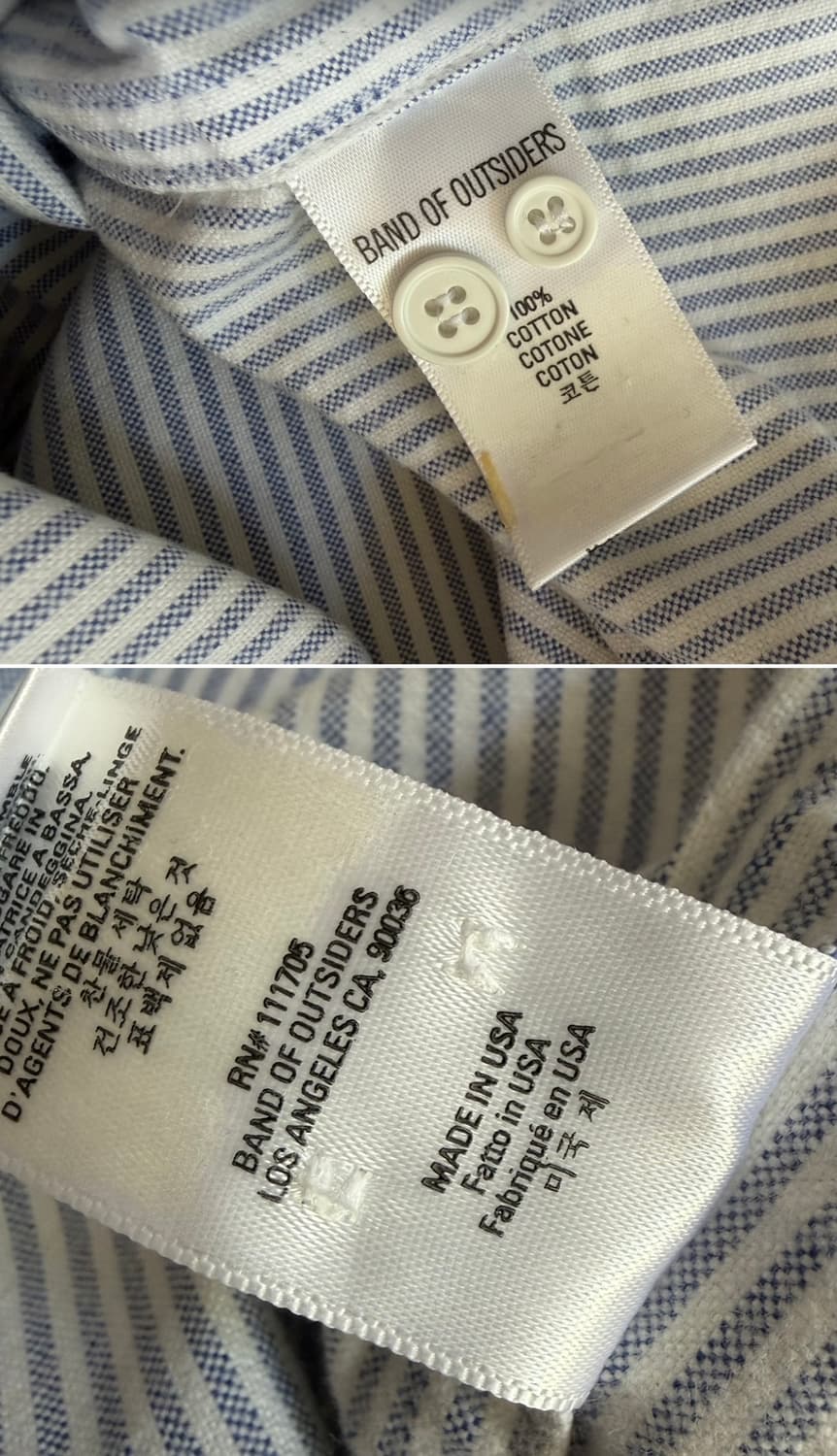 밴드오브아웃사이더스 band of outsiders 셔츠 상품이미지10