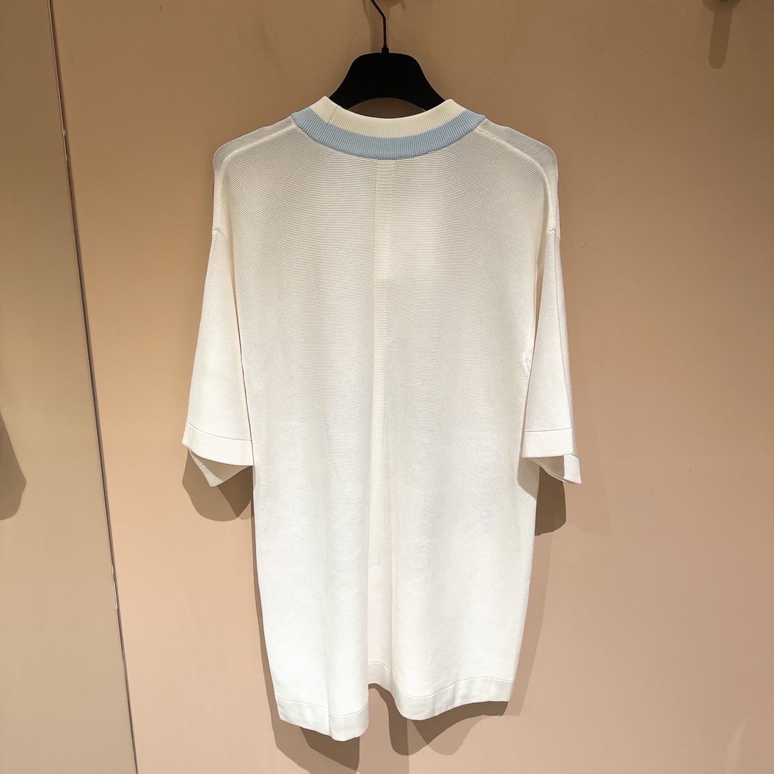 (정품/새상품) CFCL 남성 화이트 큐프로 가터 크루넥 티셔츠 상품이미지2