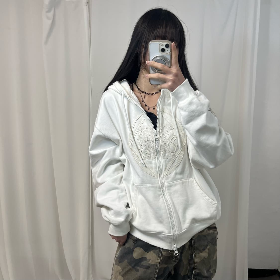 Bad Blood Leather Patch Hood Zipup 상품이미지1