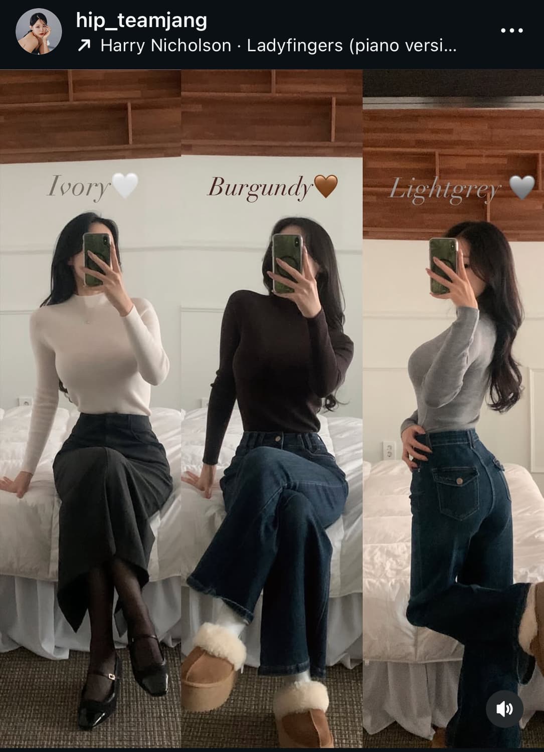 엉팀장 울100 슬림니트 차콜 상품이미지1