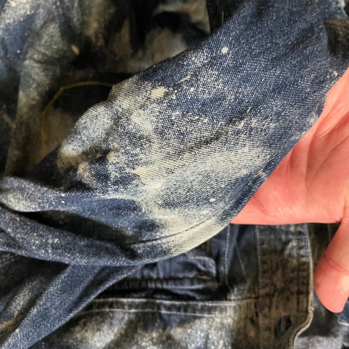 Western painted denim shirt 상품이미지3