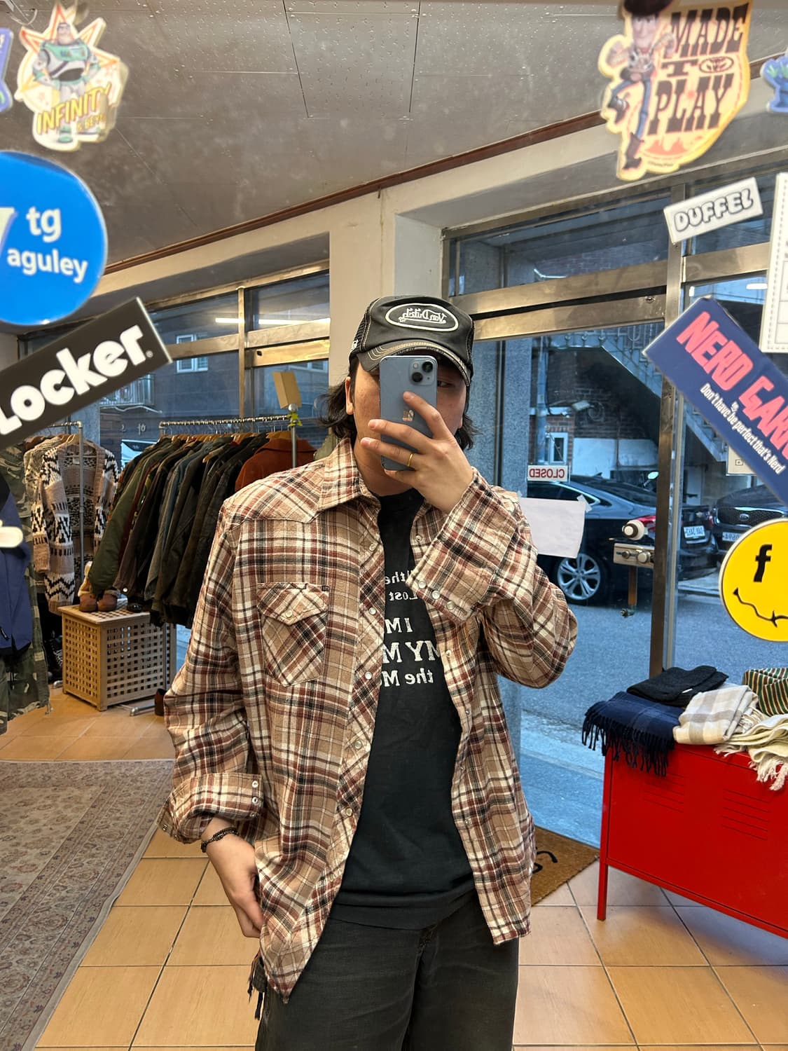 빈티지 랭글러 플란넬 웨스턴셔츠 XLsize 상품이미지6