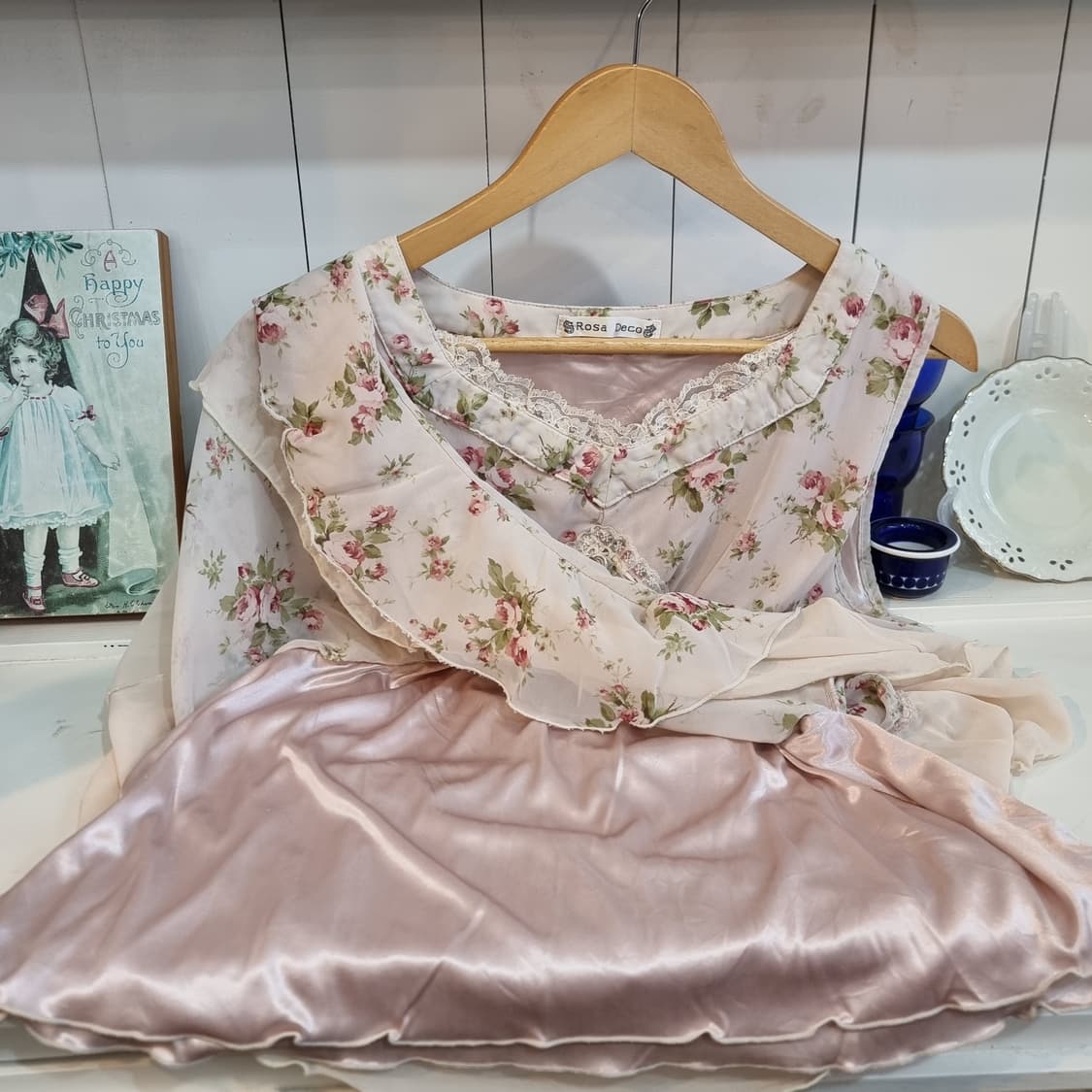 플라워 패턴 레이스 핑크 민소매튜닉 상품이미지4