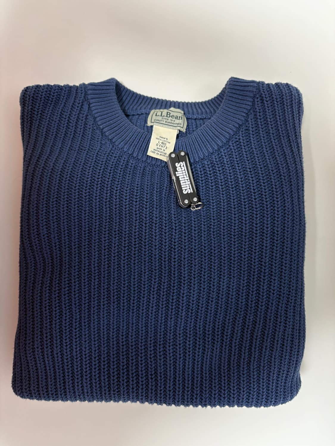 90년대 엘엘빈 llbean 니트 네이비 라지 사이즈 상품이미지4