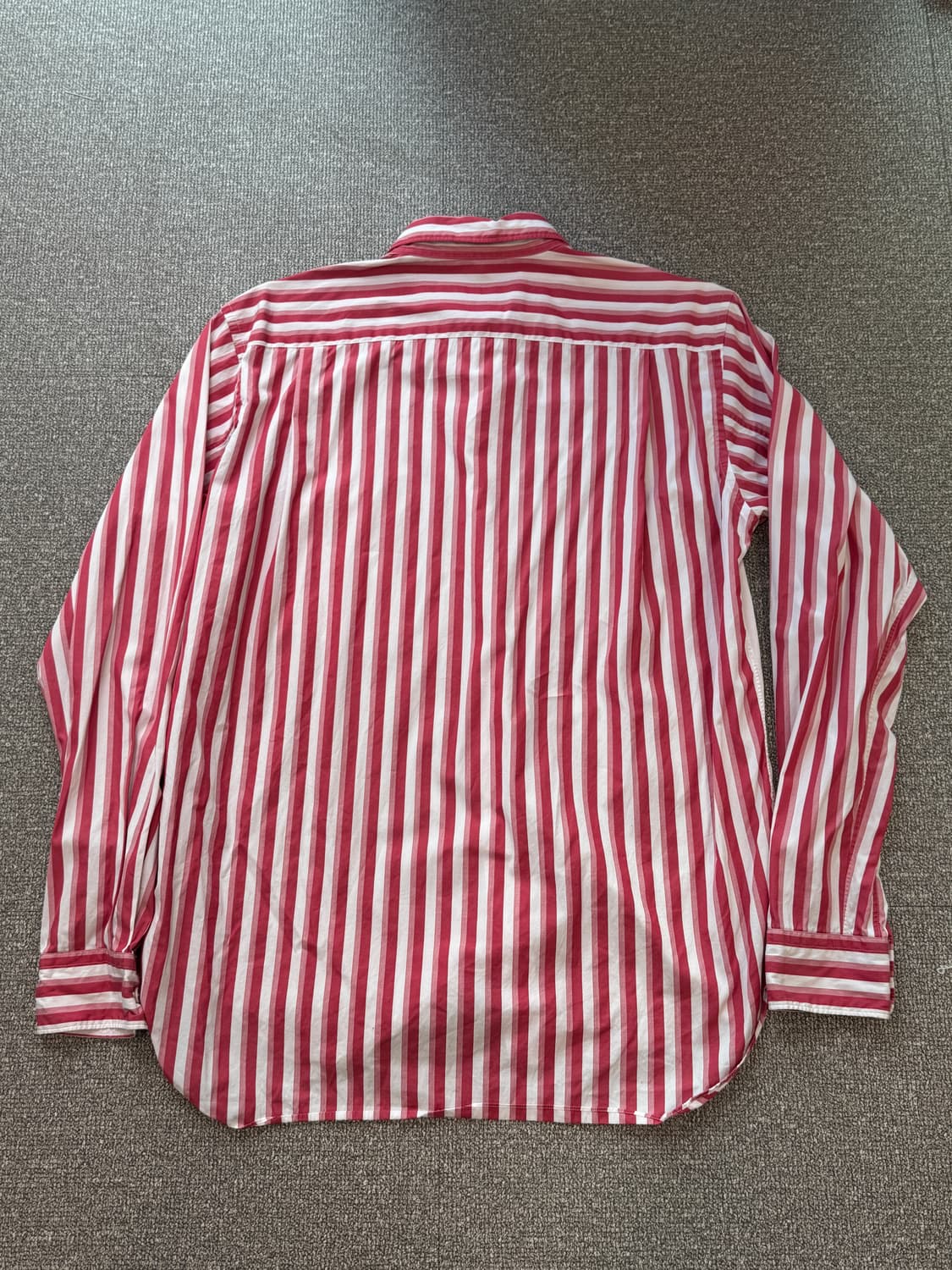 꼼데가르송 옴므 플러스 스트라이프 배색 셔츠 레드 S  상품이미지9