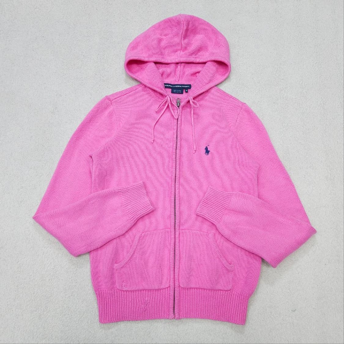 폴로 랄프 로렌 니트 후드 집업 M 핑크 상품이미지2