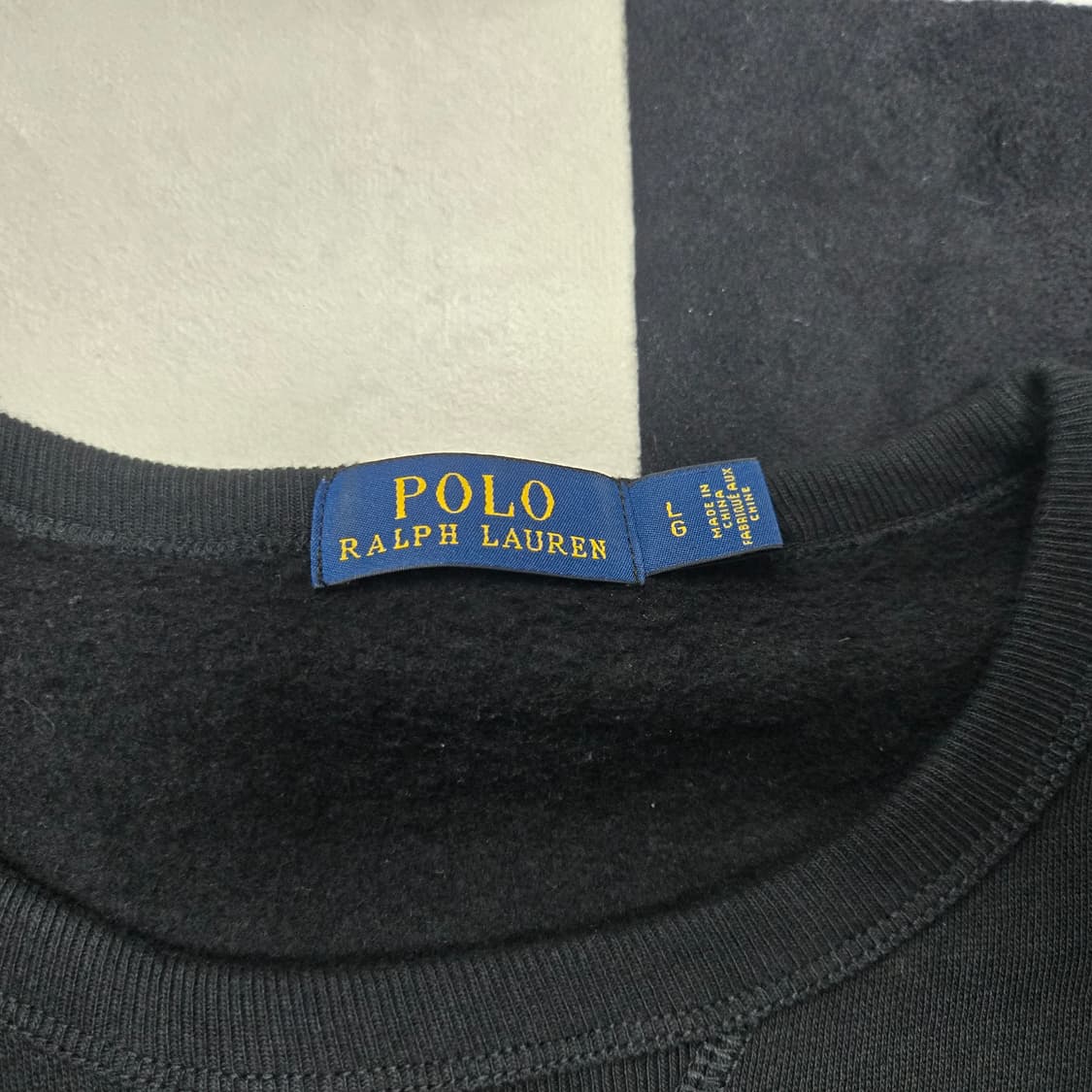 L 폴로랄프로렌 스펠아웃 아치로고 스웻셔츠 맨투맨 블랙 상품이미지4