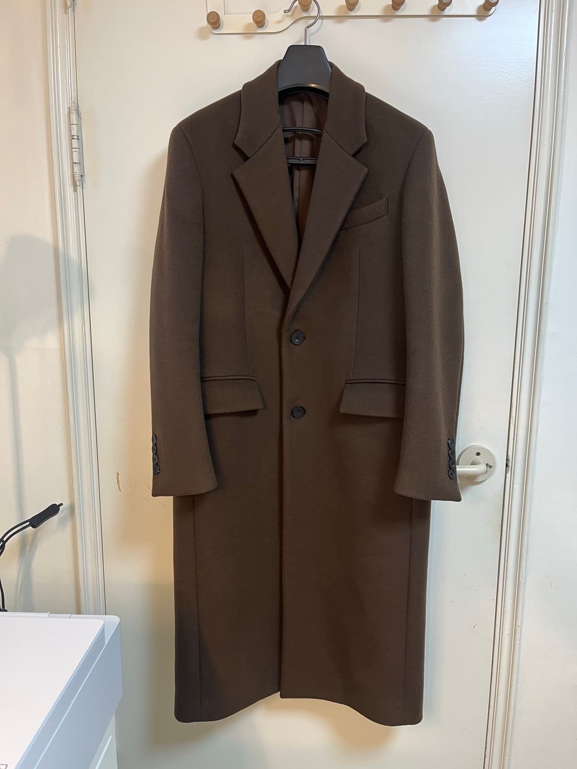 마마가리 컬렉션무드 캐시미어 30% 싱글 코트 브라운 46 사이즈 상품이미지1