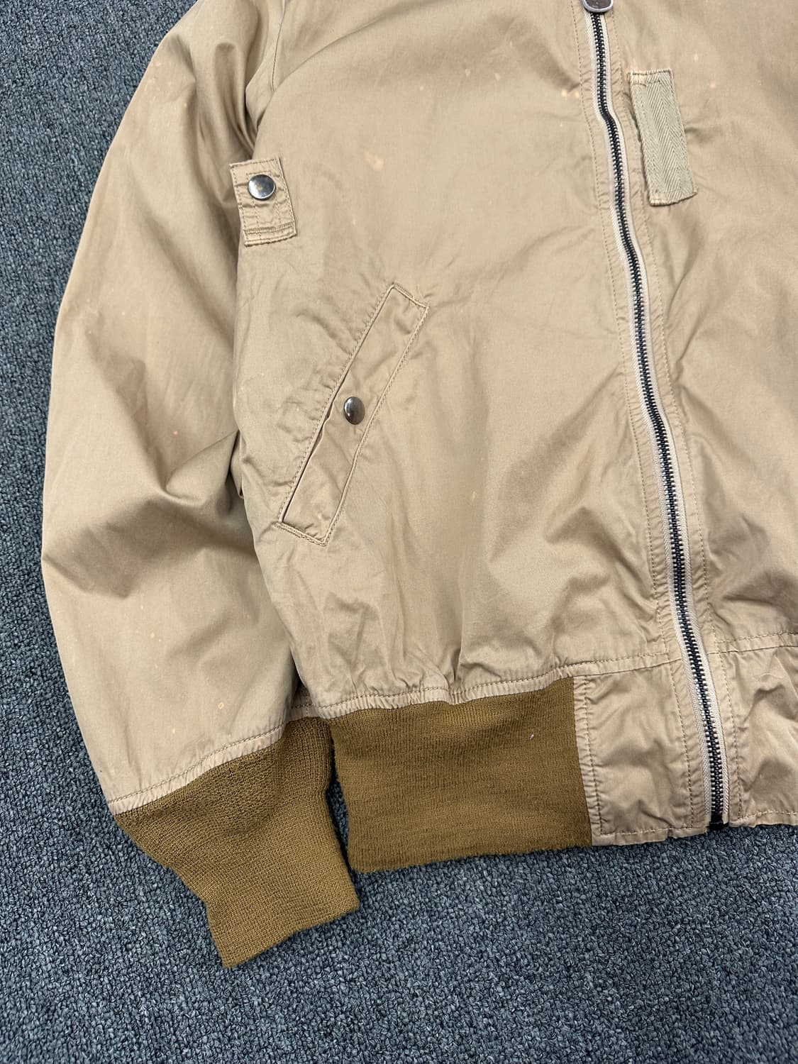 M) 알파 인더스트리 베이지 슬림 봄버자켓 항공자켓 상품이미지4