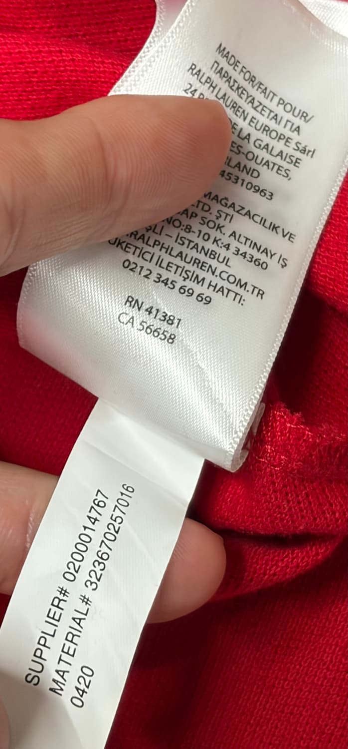 폴로 랄프로렌 빅포니 레드 반팔 카라티 상품이미지7