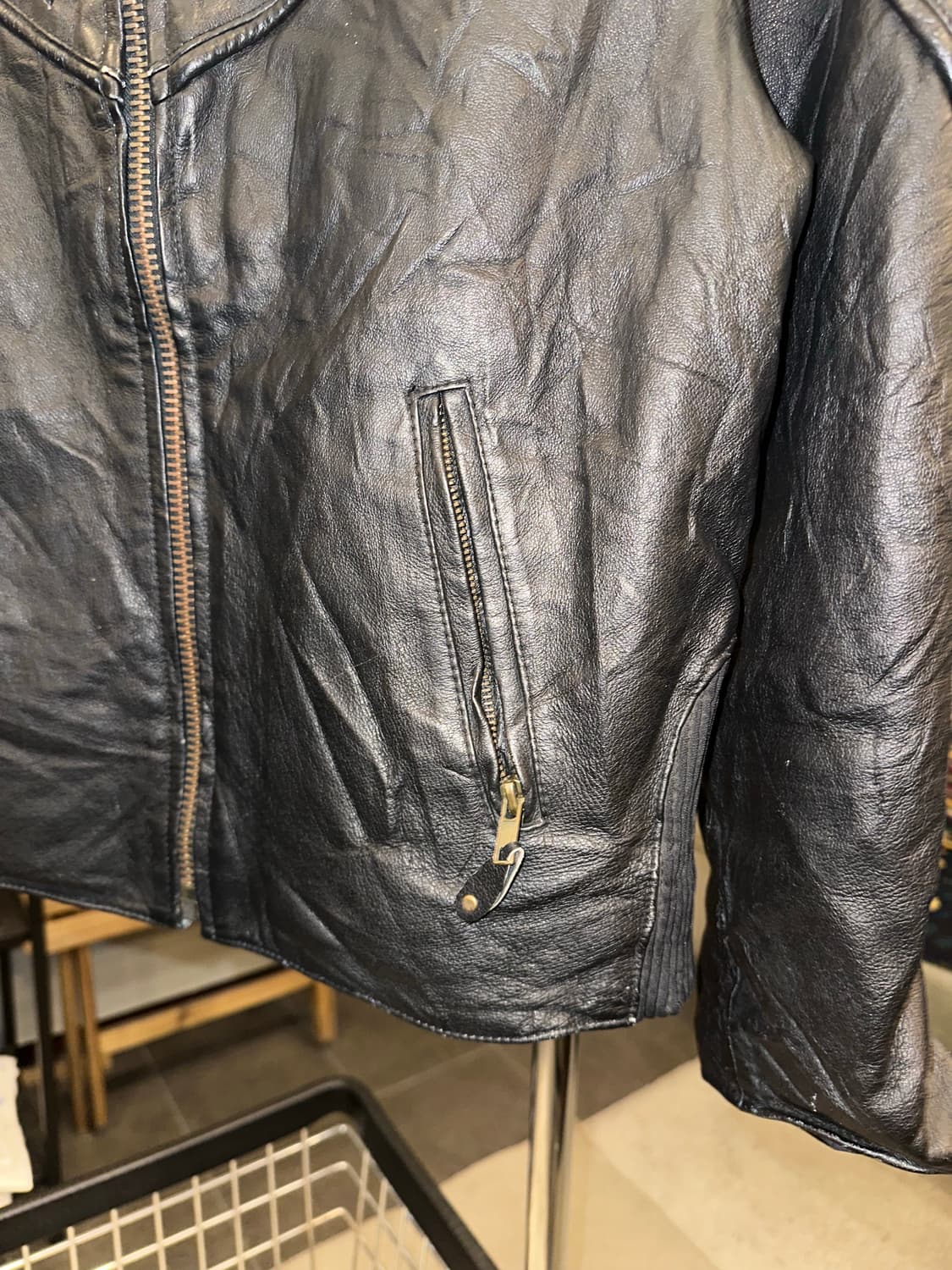90’s American cow-leather western jacket 상품이미지7