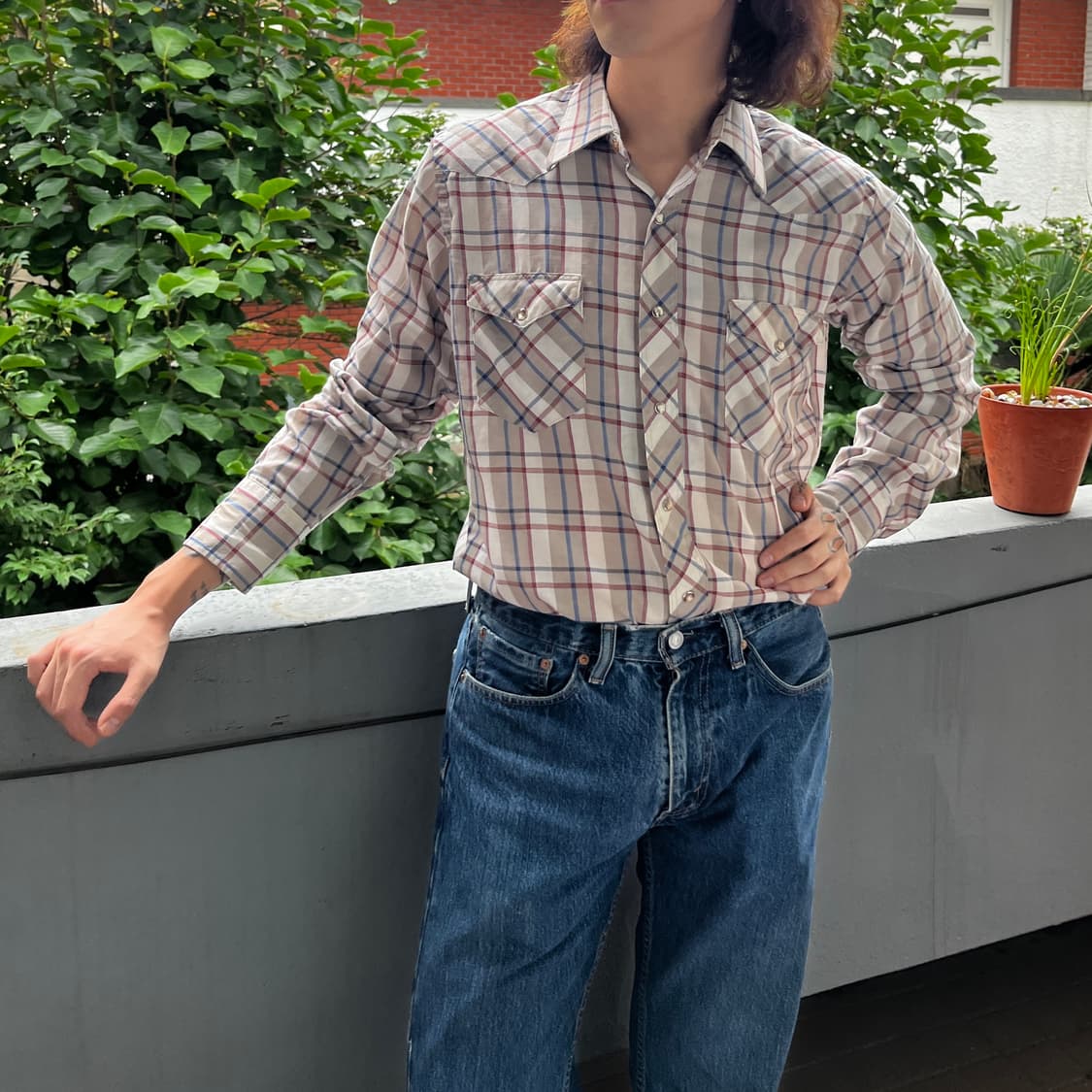 80s USA WRANGLER 랭글러 웨스턴 셔츠  상품이미지1