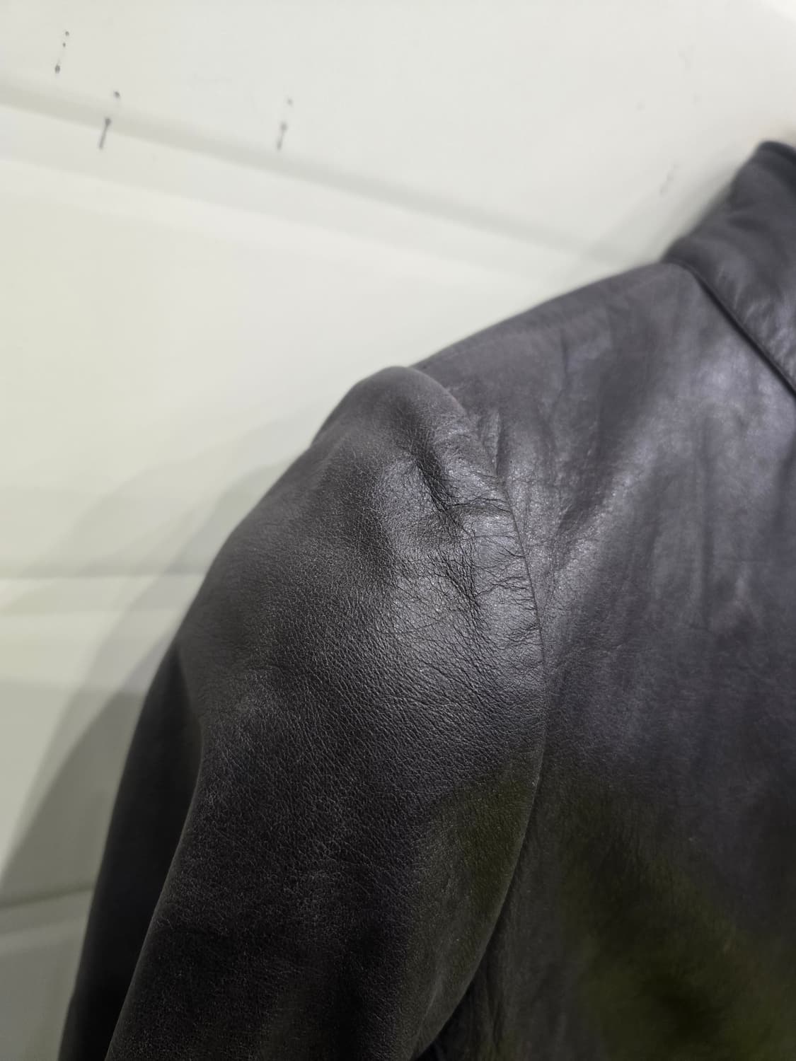 RAPISARDI 체크 안감 소가죽 코트 S 상품이미지9