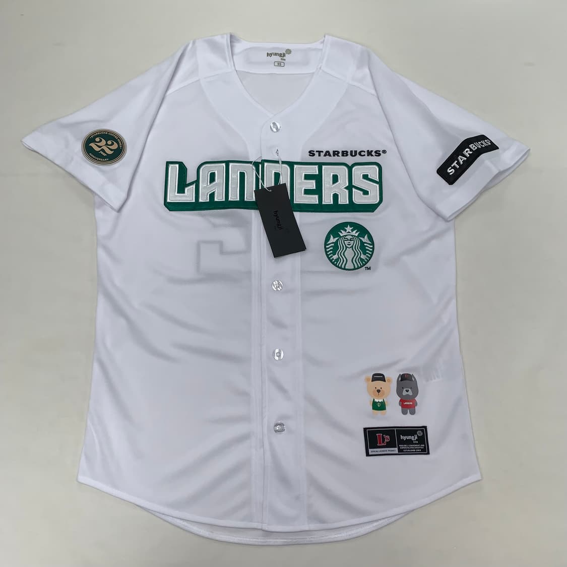 SSG 랜더스 스타벅스 22주년 한정판 야구유니폼 반팔 져지 (95) 상품이미지1