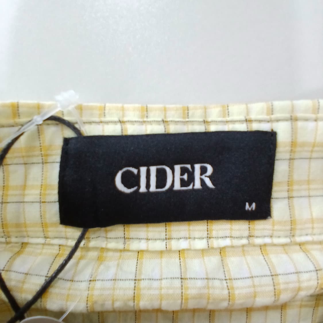 CIDER 옐로우 체크 반팔 블라우스 상품이미지6