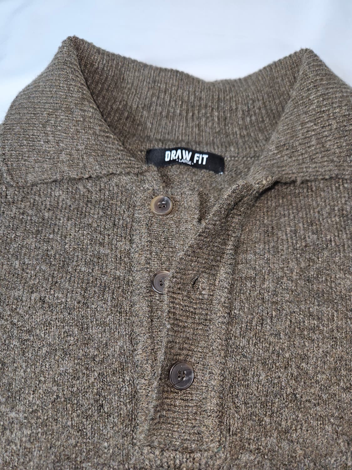 드로우핏 브라운 아크릴 울 카라넥 니트 스웨터 L 상품이미지2
