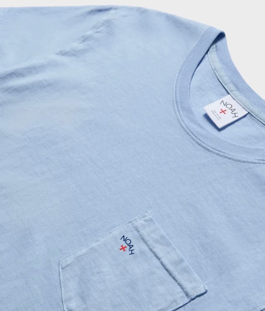NOAH 포켓 반팔 티셔츠 스카이블루 (M, 새제품) 상품이미지7