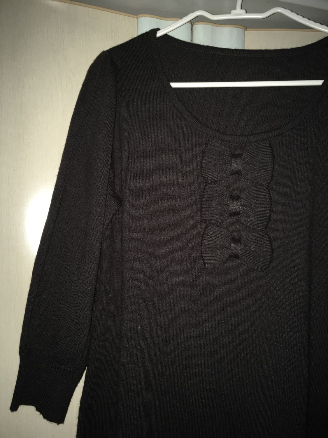 일본빈티지 리본 다크브라운 니트 꼼데 코스 미니멀 상품이미지2