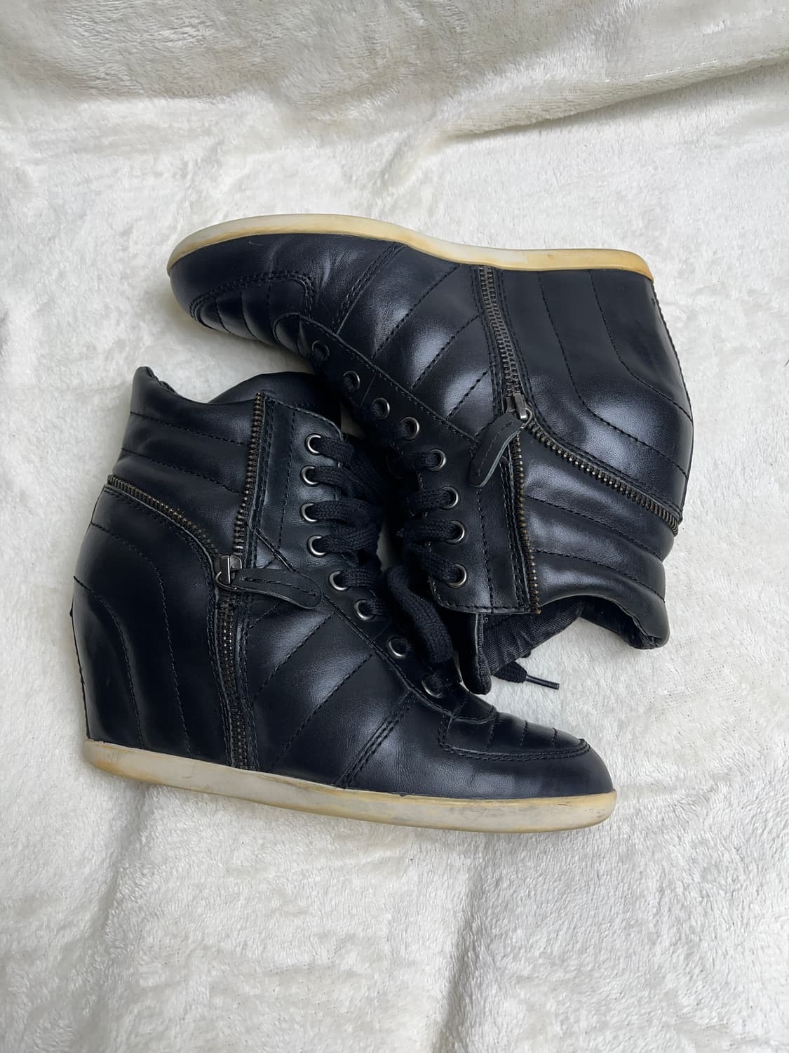 [37] 아쉬 레더 웨지히 스니커즈|| 235-240 상품이미지4