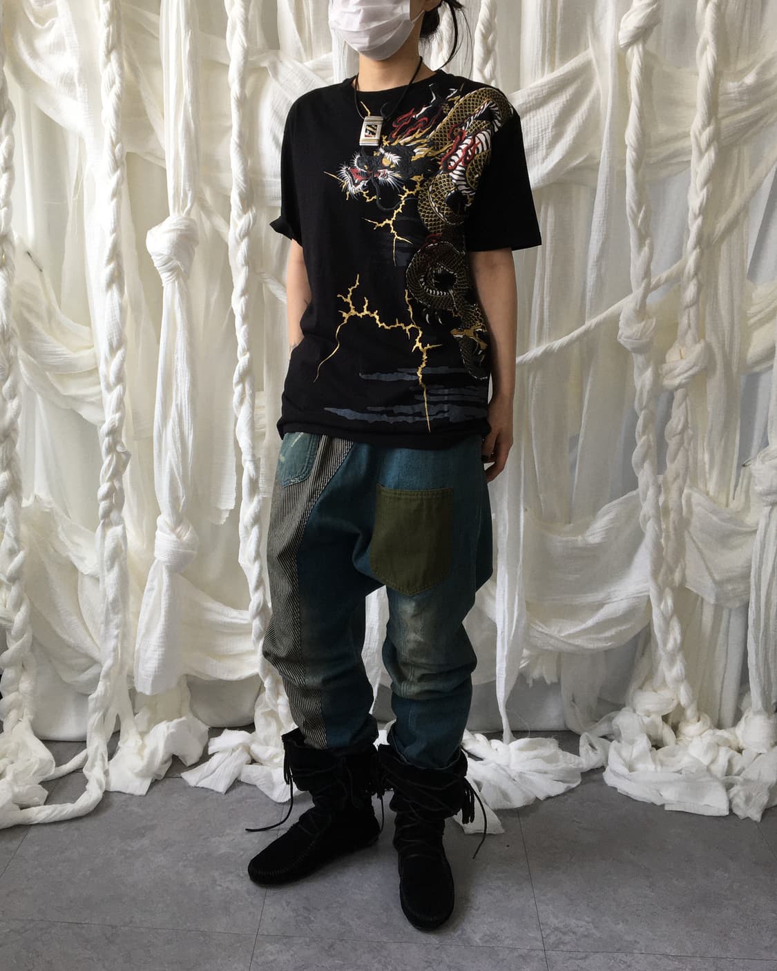 Oriental printing t shirt 상품이미지1