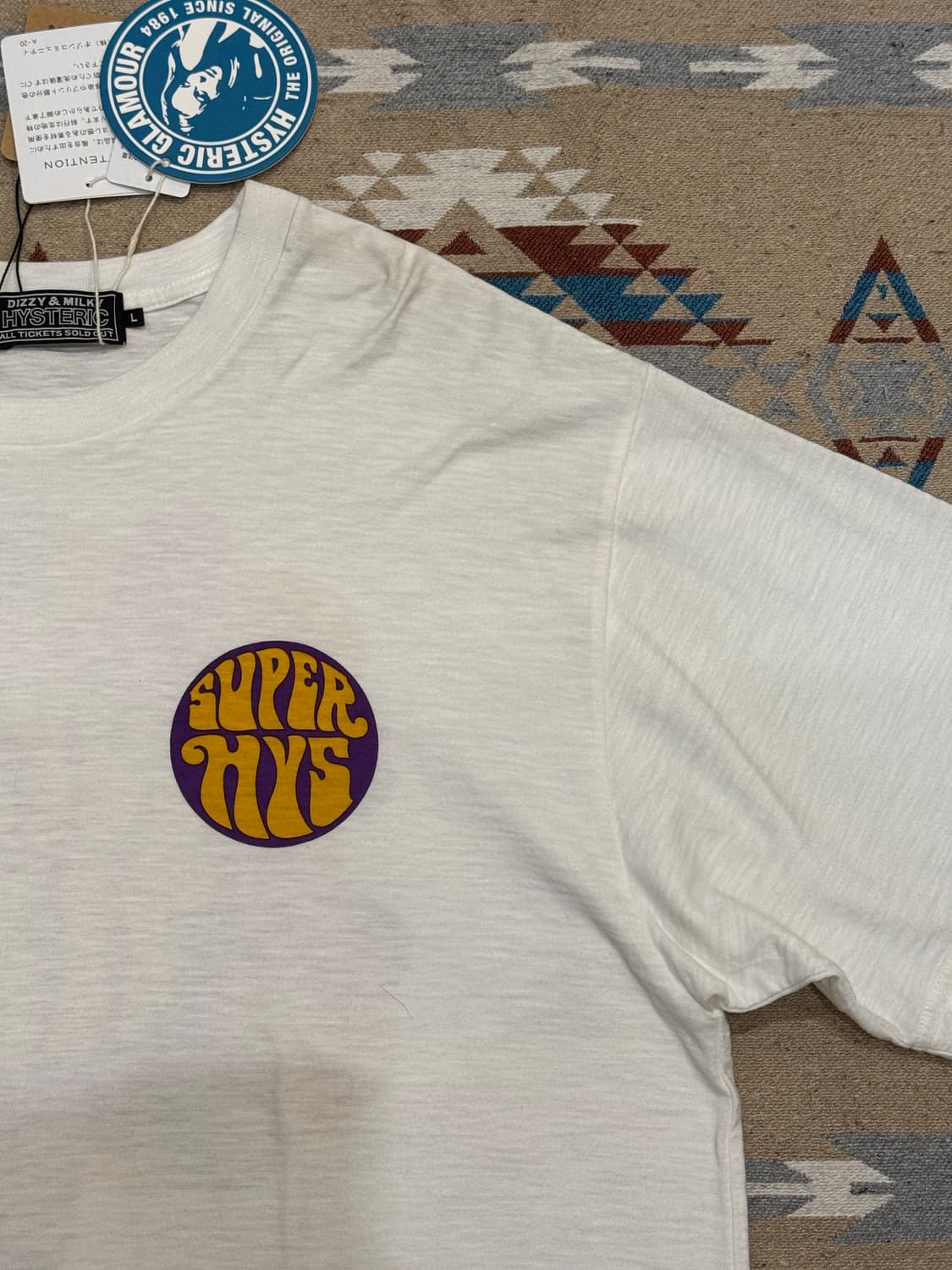 [L] 히스테릭글래머 슈퍼히스테릭 서클 티셔츠 화이트 상품이미지3