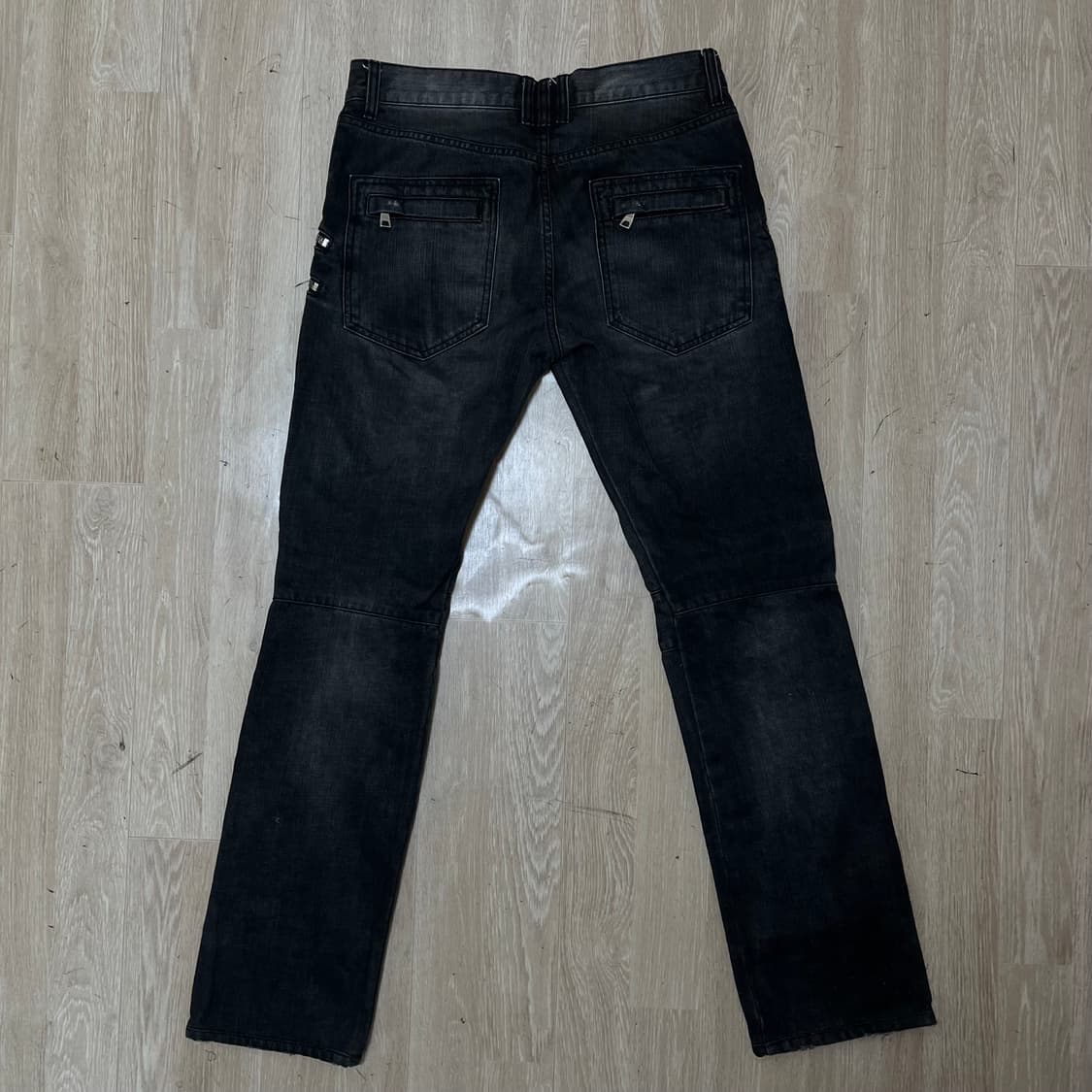 효지 HOYJ 흑청 바이커진 데님 팬츠 46사이즈 상품이미지6