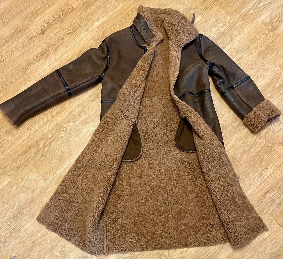 ✨리얼 램스킨 롱 무스탕 (전체 양털 안감) 상품이미지6