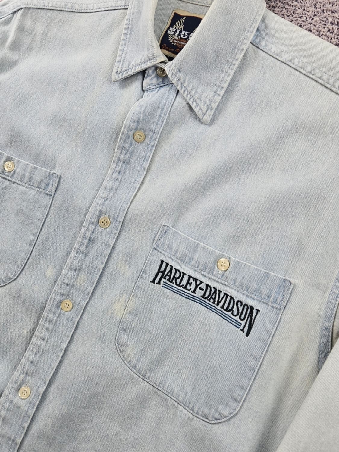 할리데이비슨 포켓 데님 바이커 셔츠 ( S ) / 9376 상품이미지7