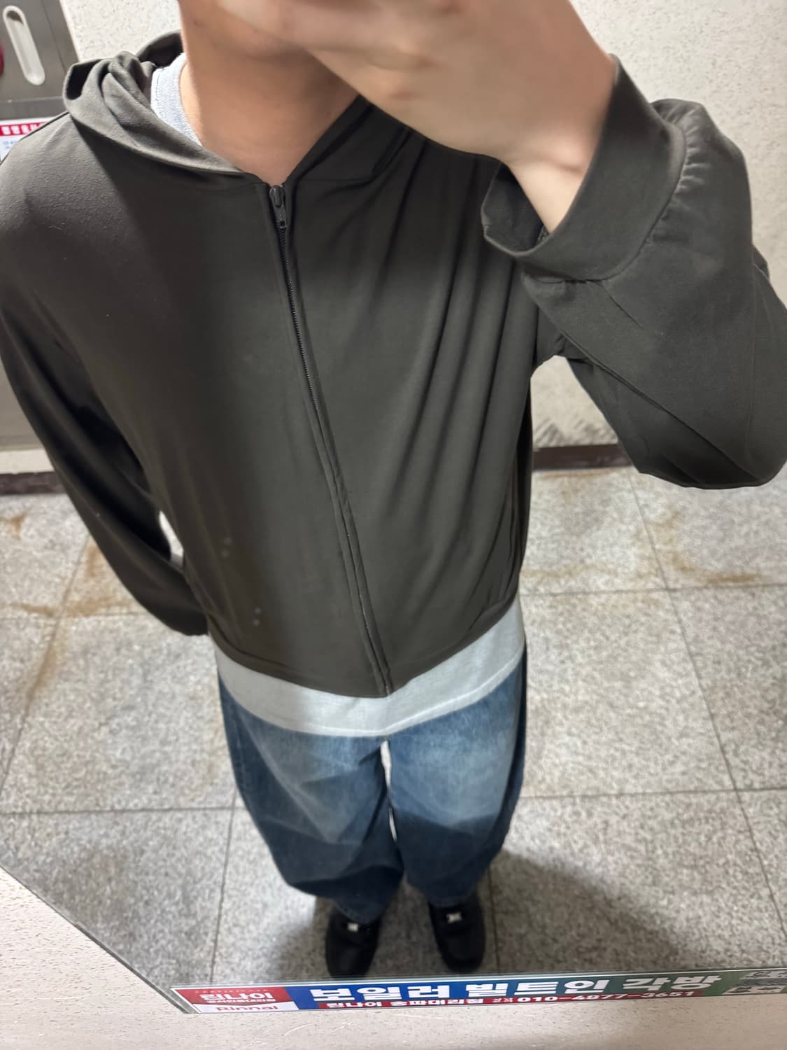 머듈 후드집업 올리브 상품이미지1