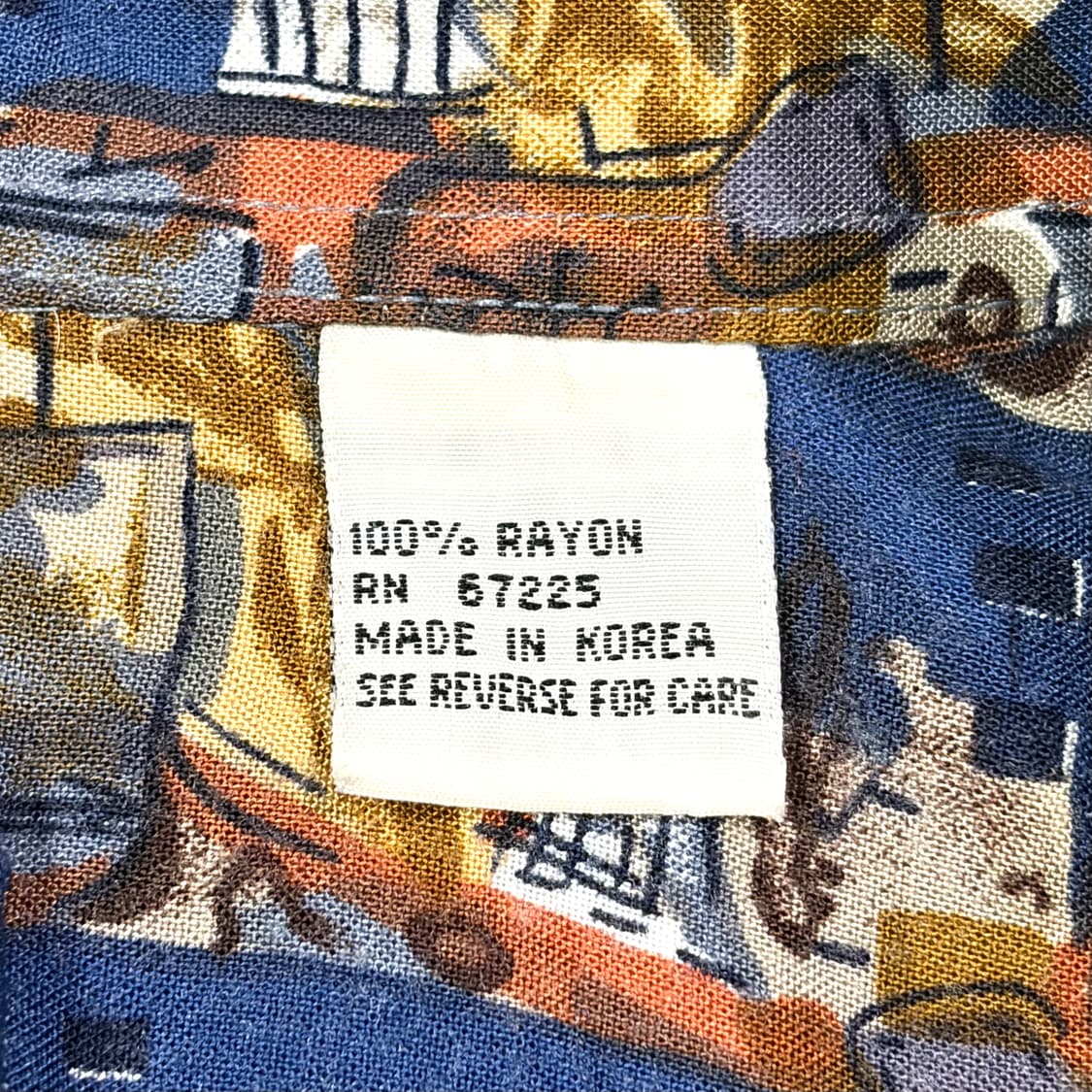 CM SPORTS 네이비 패턴 하와이안 셔츠 L 상품이미지7