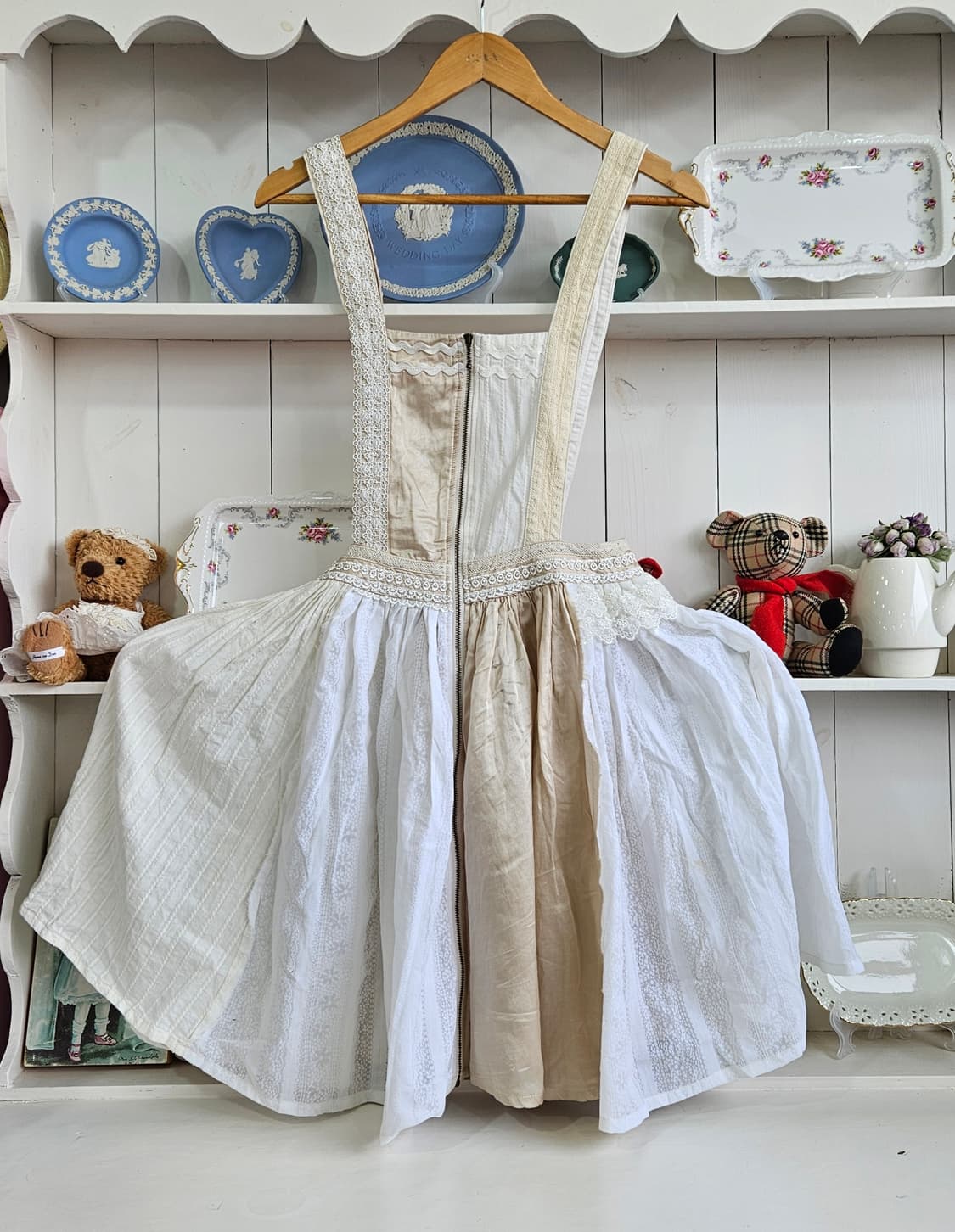 풀문 페이즐리 레이스 레이어드 점퍼스커트 상품이미지1