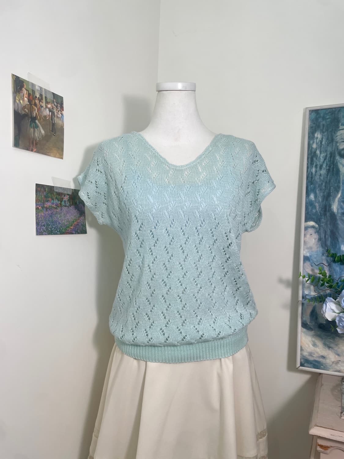 mint crochet summer knit top 상품이미지5