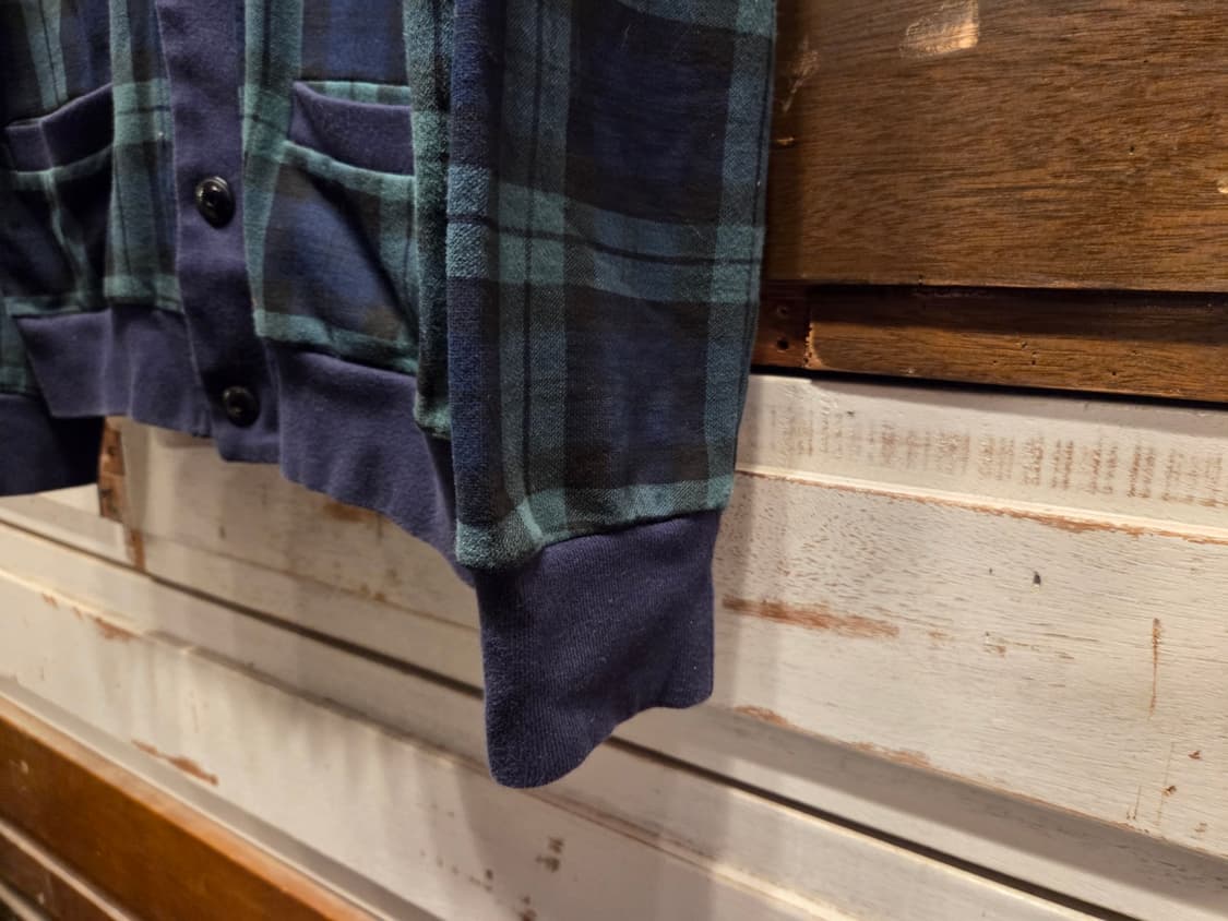 빔스 블랙와치패턴 숄칼라 카디건  상품이미지6