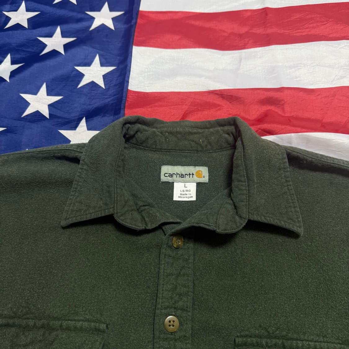 carhartt 칼하트 리메이크 워크 울 셔츠  - no,1 상품이미지7