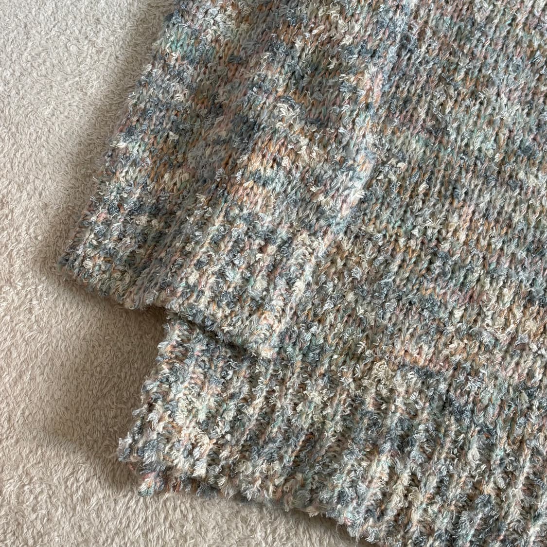 일본빈티지 putielal 하구미 사와코깔 파스텔톤 니트 상품이미지4