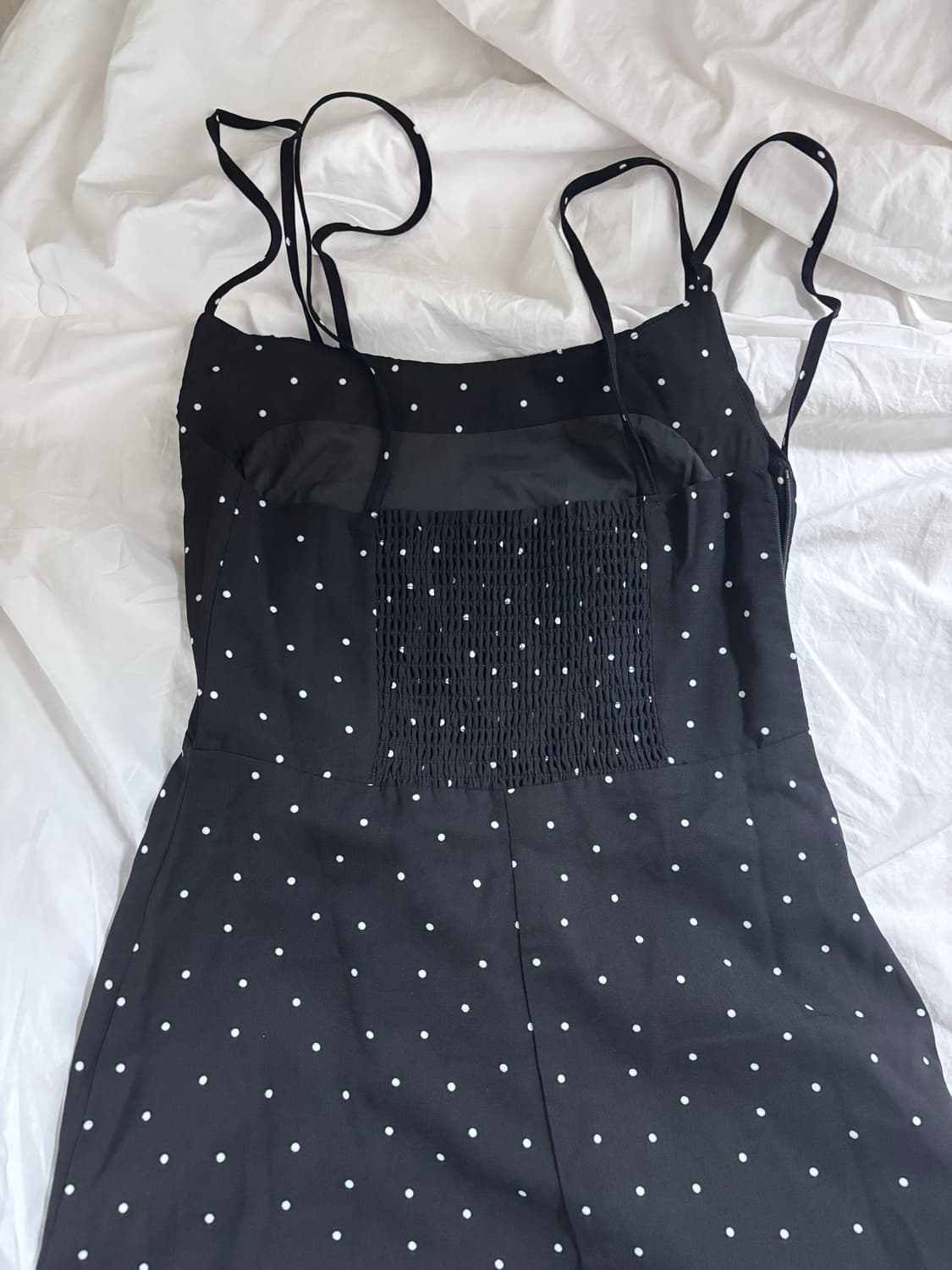 도트 나시 롱 원피스+시스루 가디건 세트 상품이미지5