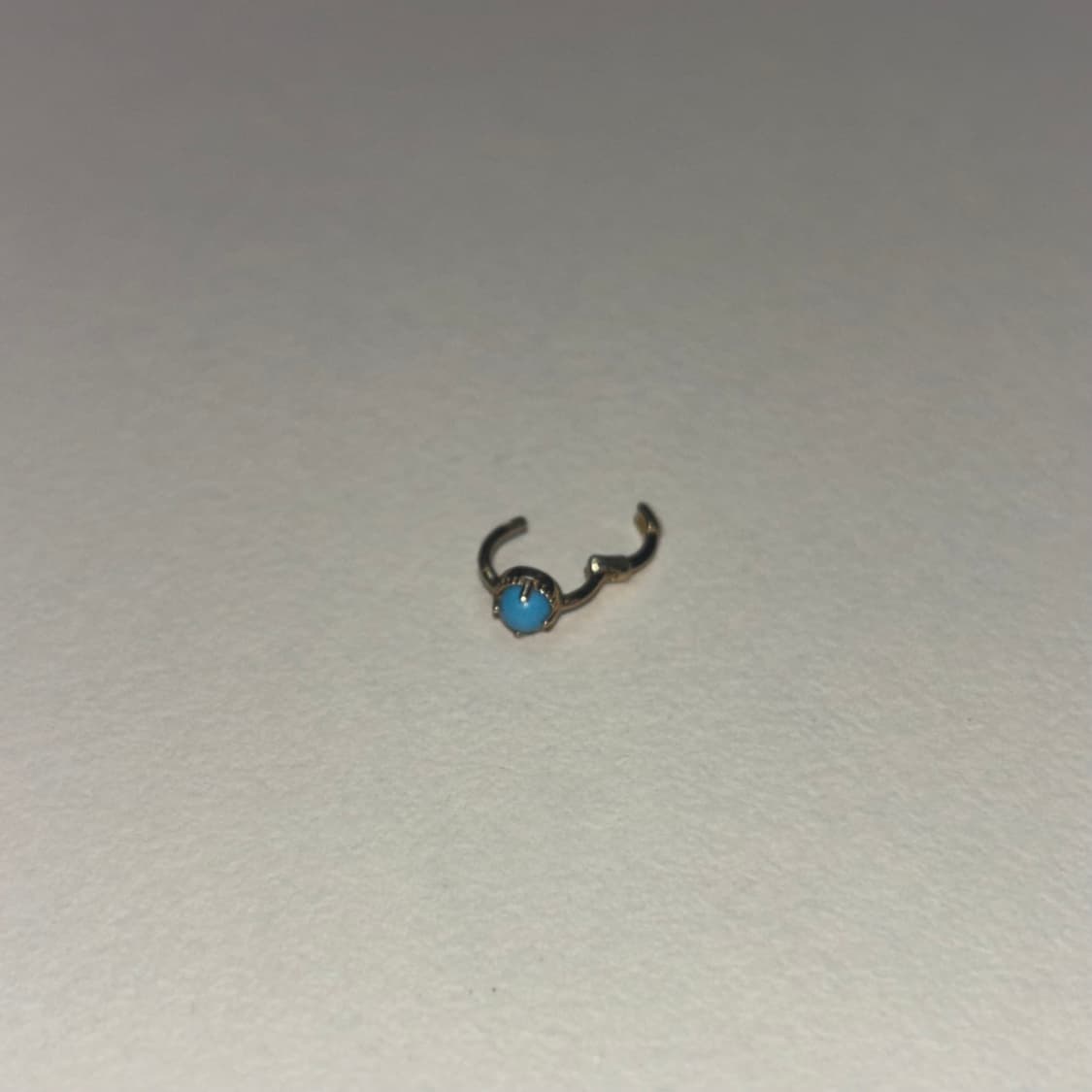 룬느 14k 터키석 원터치 링 귀걸이 (14K골드) #ER07 상품이미지4