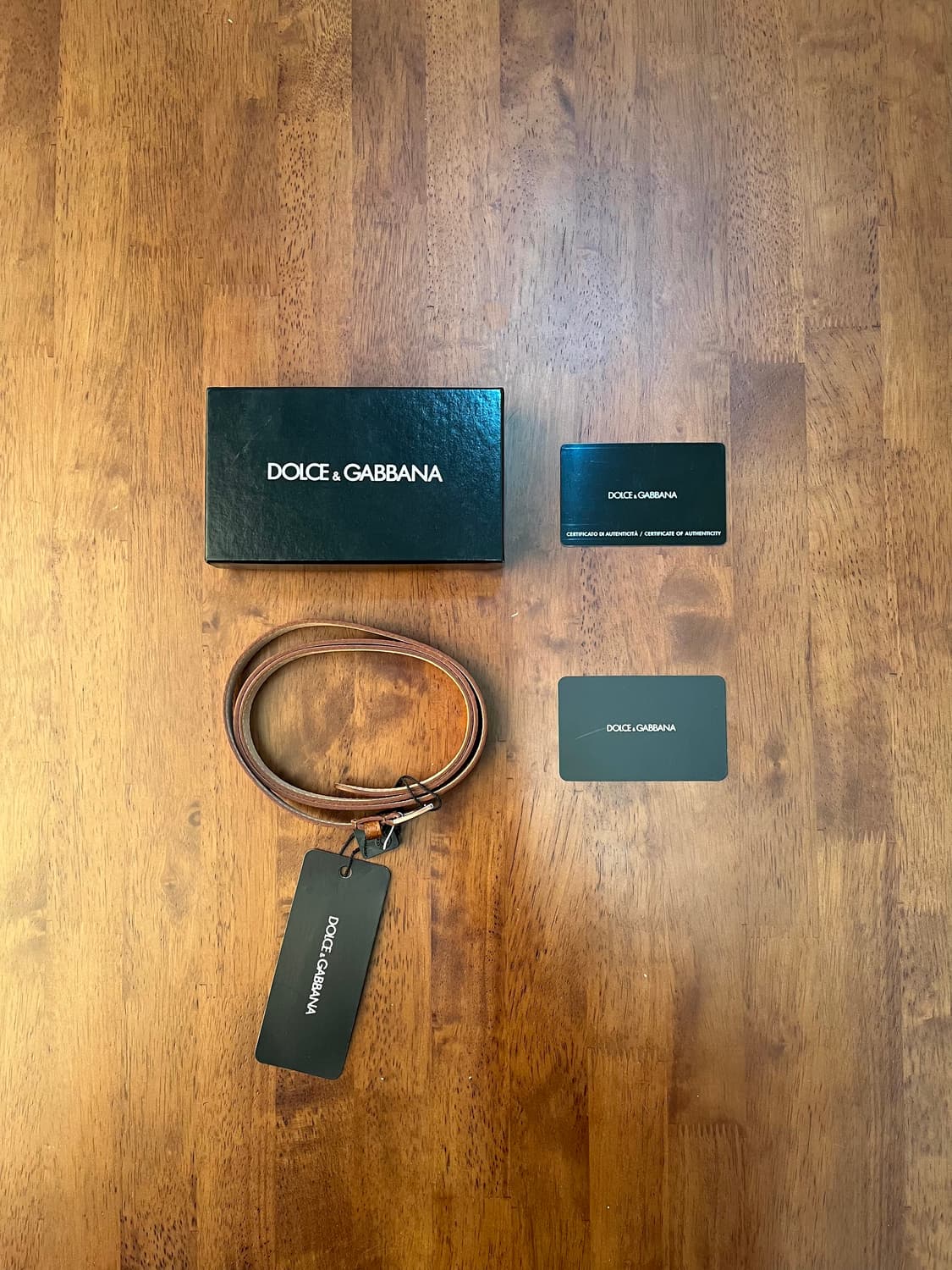 돌체앤가바나  브라운 레더 벨트 상품이미지5