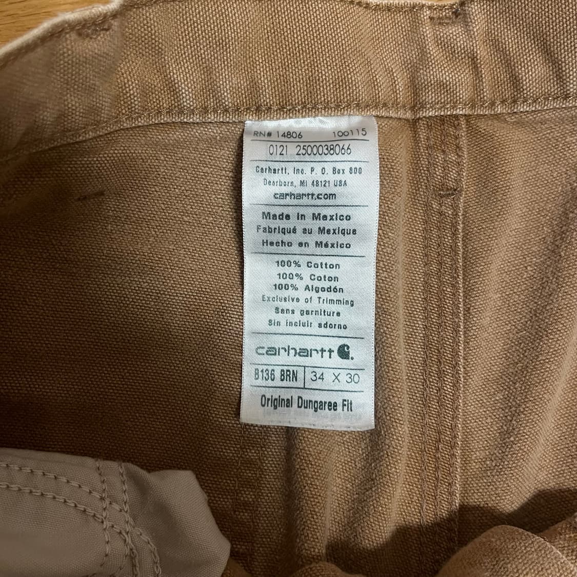 [33] 칼하트 US 더블니 B136 BRN 상품이미지5